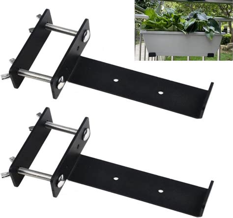 metal railing brackets for planters|adjustable railing planter brackets.